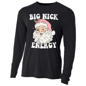 Big Nick Energy Funny Santa Xmas Retro Christmas  Cooling Performance Long Sleeve Crew