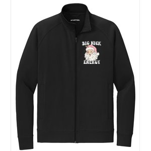 Big Nick Energy Funny Santa Xmas Retro Christmas  Stretch Full-Zip Cadet Jacket