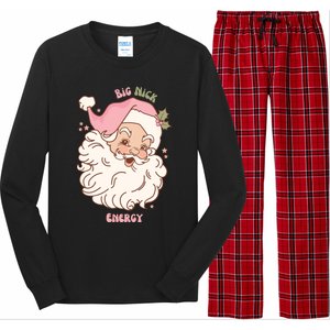 Big Nick Energy Santa Naughty Adult Humor Funny Christmas Gift Long Sleeve Pajama Set