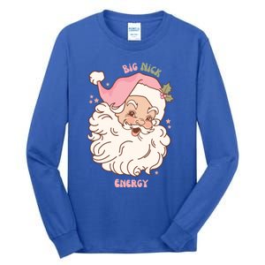 Big Nick Energy Santa Naughty Adult Humor Funny Christmas Gift Tall Long Sleeve T-Shirt