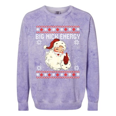 Big Nick Energy Santa Ugly Christmas Sweater Colorblast Crewneck Sweatshirt