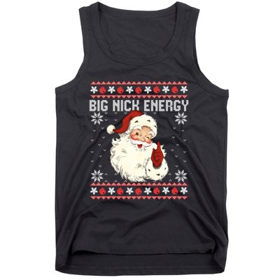 Big Nick Energy Santa Ugly Christmas Sweater Tank Top