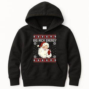 Big Nick Energy Santa Ugly Christmas Sweater Kids Hoodie