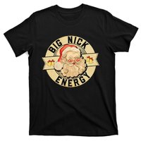 Big Nick Energy Funny Vintage Santa Claus Wink Christmas T-Shirt