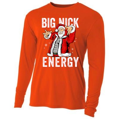 Big Nick Energy Santa Naughty Adult Humor Funny Christmas Gift Cooling Performance Long Sleeve Crew