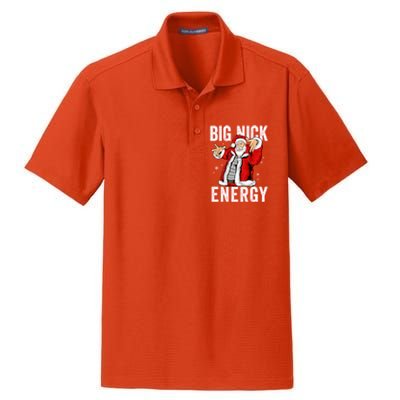 Big Nick Energy Santa Naughty Adult Humor Funny Christmas Gift Dry Zone Grid Polo