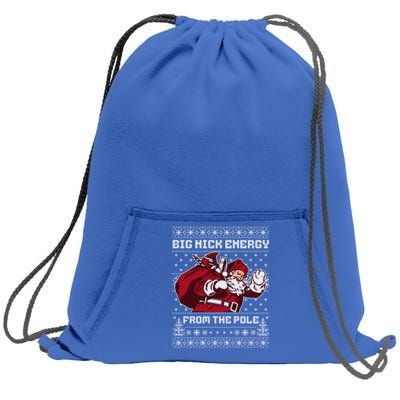 Big Nick Energy Funny Father Christmas Sweatshirt Cinch Pack Bag