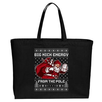 Big Nick Energy Funny Father Christmas Cotton Canvas Jumbo Tote