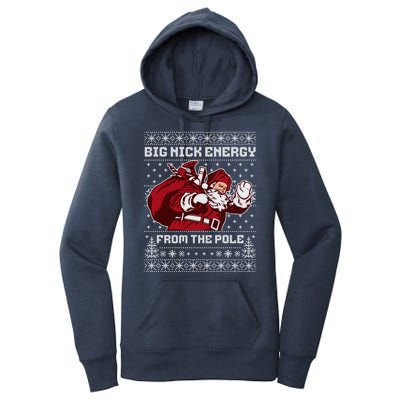 Big Nick Energy Funny Father Christmas Women's Pullover Hoodie