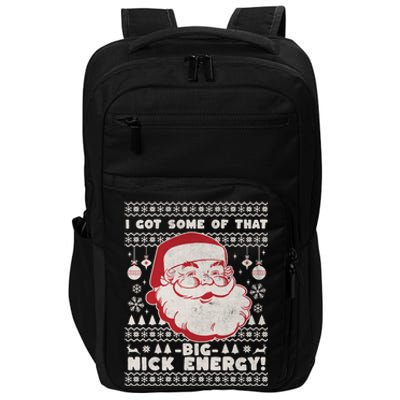 Big Nick Energy Funny Father Christmas Impact Tech Backpack