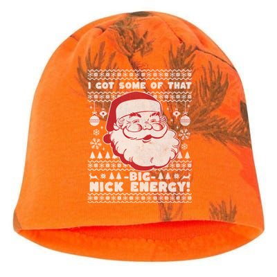 Big Nick Energy Funny Father Christmas Kati - Camo Knit Beanie