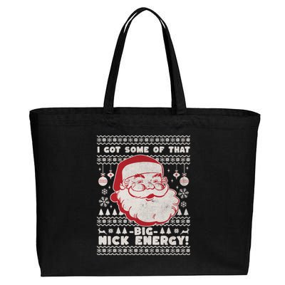 Big Nick Energy Funny Father Christmas Cotton Canvas Jumbo Tote