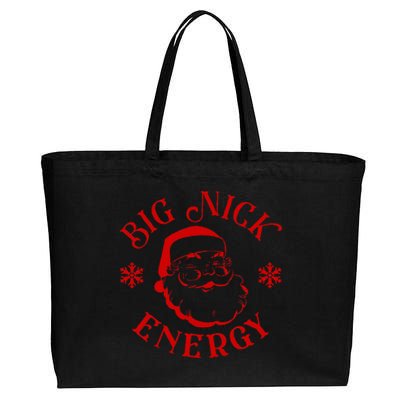 Big Nick Energy Christmas Retro Groovy Funny Vintage Santa  Cotton Canvas Jumbo Tote