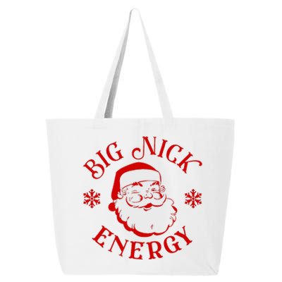 Big Nick Energy Christmas Retro Groovy Funny Vintage Santa  25L Jumbo Tote