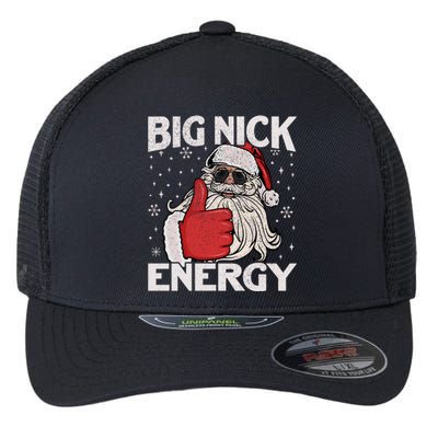 Big Nick Energy Funny Santa Christmas Xmas Gift Flexfit Unipanel Trucker Cap