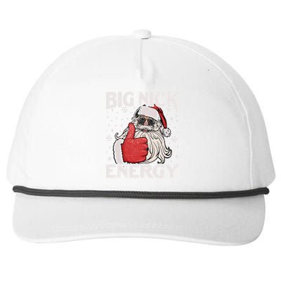 Big Nick Energy Funny Santa Christmas Xmas Gift Snapback Five-Panel Rope Hat