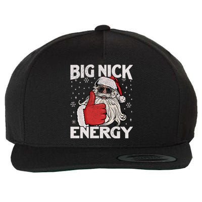 Big Nick Energy Funny Santa Christmas Xmas Gift Wool Snapback Cap