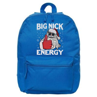 Big Nick Energy Funny Santa Christmas Xmas Gift 16 in Basic Backpack