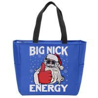 Big Nick Energy Funny Santa Christmas Xmas Gift Zip Tote Bag