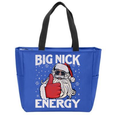 Big Nick Energy Funny Santa Christmas Xmas Gift Zip Tote Bag