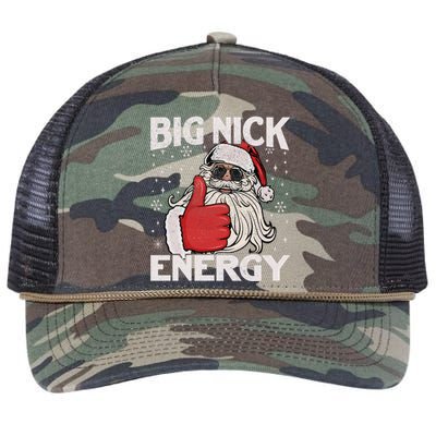 Big Nick Energy Funny Santa Christmas Xmas Gift Retro Rope Trucker Hat Cap