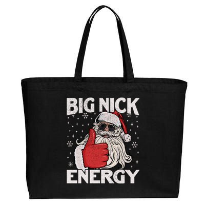 Big Nick Energy Funny Santa Christmas Xmas Gift Cotton Canvas Jumbo Tote