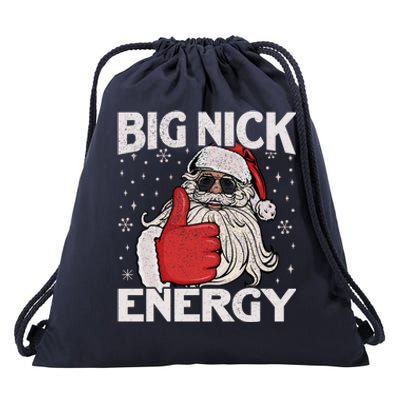 Big Nick Energy Funny Santa Christmas Xmas Gift Drawstring Bag