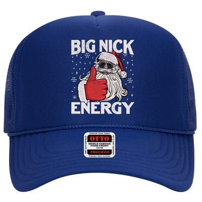 Big Nick Energy Funny Santa Christmas Xmas Gift High Crown Mesh Back Trucker Hat