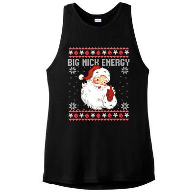 Big Nick Energy Santa Naughty Adult Ugly Xmas Sweater Great Gift Ladies PosiCharge Tri-Blend Wicking Tank