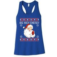 Big Nick Energy Santa Naughty Adult Ugly Xmas Sweater Great Gift Women's Racerback Tank