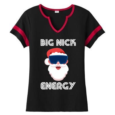 Big Nick Energy Santa Gift Ladies Halftime Notch Neck Tee