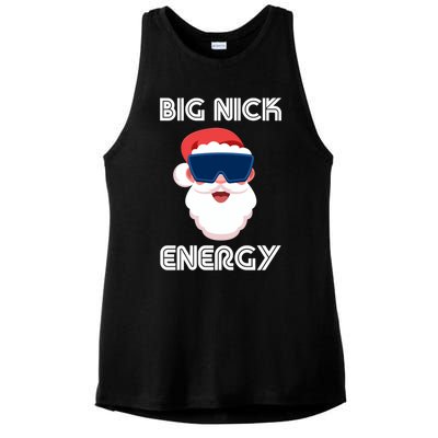 Big Nick Energy Santa Gift Ladies PosiCharge Tri-Blend Wicking Tank