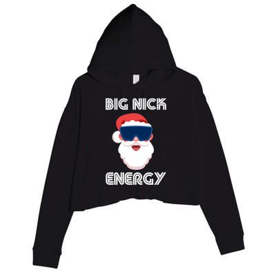 Big Nick Energy Santa Gift Crop Fleece Hoodie