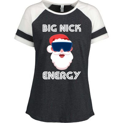 Big Nick Energy Santa Gift Enza Ladies Jersey Colorblock Tee