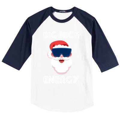 Big Nick Energy Santa Gift Baseball Sleeve Shirt