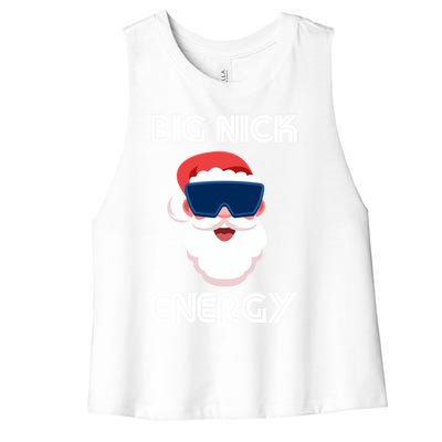 Big Nick Energy Santa Gift Women's Racerback Cropped Tank