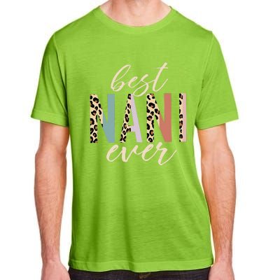 Best Nani Ever Gifts Leopard Print Mothers Day Adult ChromaSoft Performance T-Shirt