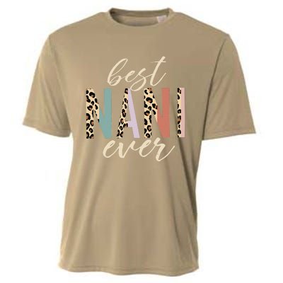 Best Nani Ever Gifts Leopard Print Mothers Day Cooling Performance Crew T-Shirt