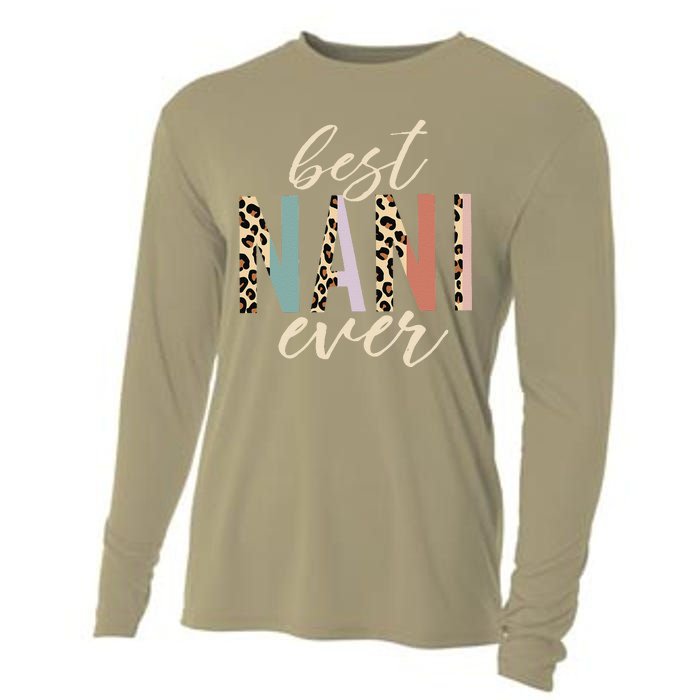 Best Nani Ever Gifts Leopard Print Mothers Day Cooling Performance Long Sleeve Crew