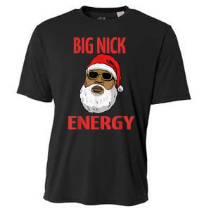 Big Nick Energy Shirt Black African Santa Funny Christmas Cooling Performance Crew T-Shirt