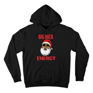 Big Nick Energy Shirt Black African Santa Funny Christmas Hoodie