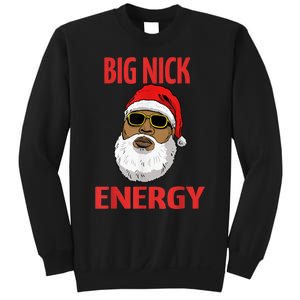 Big Nick Energy Shirt Black African Santa Funny Christmas Sweatshirt