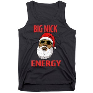 Big Nick Energy Shirt Black African Santa Funny Christmas Tank Top