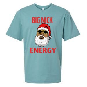 Big Nick Energy Shirt Black African Santa Funny Christmas Sueded Cloud Jersey T-Shirt