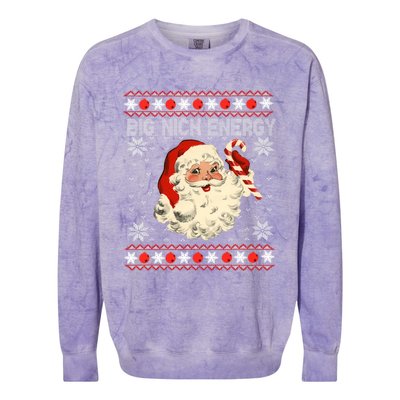 Big Nick Energy Santa Ugly Christmas Sweater Gift Colorblast Crewneck Sweatshirt