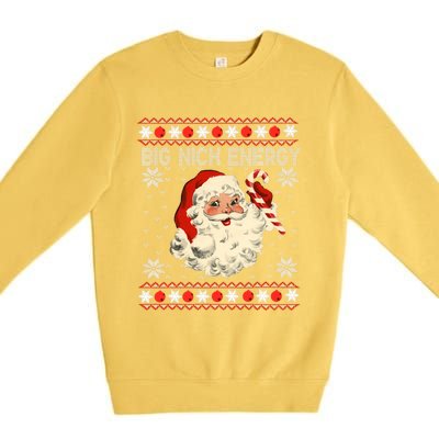 Big Nick Energy Santa Ugly Christmas Sweater Gift Premium Crewneck Sweatshirt