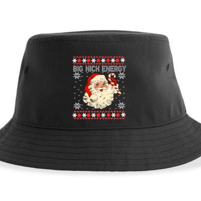 Big Nick Energy Santa Ugly Christmas Sweater Gift Sustainable Bucket Hat