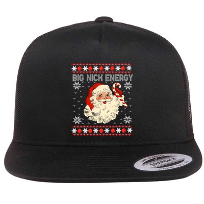 Big Nick Energy Santa Ugly Christmas Sweater Gift Flatbill Hat