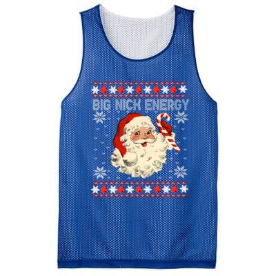 Big Nick Energy Santa Ugly Christmas Sweater Gift Mesh Reversible Basketball Jersey Tank