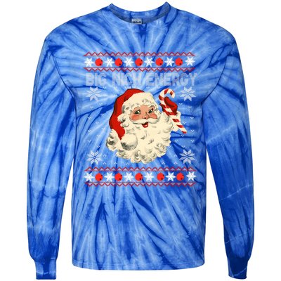 Big Nick Energy Santa Ugly Christmas Sweater Gift Tie-Dye Long Sleeve Shirt